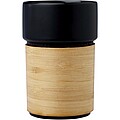 Fika 340 ml tumbler with bamboo sleeve, solid black