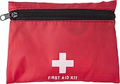 First aid kit in a nylon pouch Red