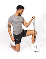 Fitness 8 shape exercise band in pouch, grey