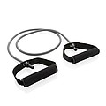 Fitness heavy resistance tube in pouch, grey