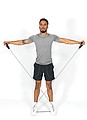 Fitness heavy resistance tube in pouch, grey