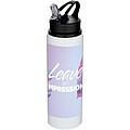 Fitz 800 ml RCS recycled single wall stainless steel water bottle, white