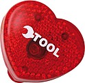 Flashlight clip in heart shape, red