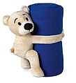 Fleece Blanket with bear, blue