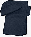 Fleece cap and scarf.Blue