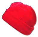 Fleece hat.Red