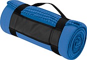 Fleece picnic and sofa blanket, blue