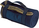 Fleece picnic and sofa blanket, dark blue