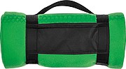 Fleece picnic and sofa blanket, green