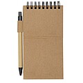 Flipper sticky notepad with ballpoint pen, natural