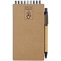 Flipper sticky notepad with ballpoint pen, natural