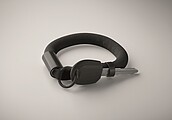 Floating wristband key ring, black