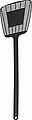 Fly swatter made of plastic