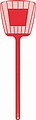 Fly swatter made of plastic