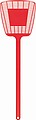 Fly swatter made of plastic