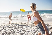 Foldable frisbee with a polyester case, yellow