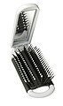 Foldable hair brush with mirrorWhite