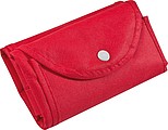 Foldable non-woven shopping bag, red