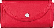 Foldable non-woven shopping bag, red