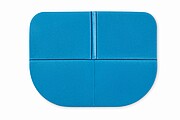 Foldable outdoor seat cushion, baby blue