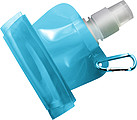 Foldable plastic water bottle Pale blue
