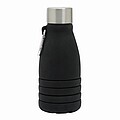 Foldable silicone bottle, black