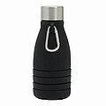 Foldable silicone bottle, black