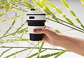 Foldable silicone cup,black