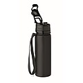 Foldable silicone sports bottle, black