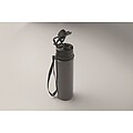 Foldable silicone sports bottle, stone grey