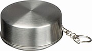 Foldable stainless steel drinking cup