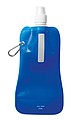 Foldable water bottle, transparent blue