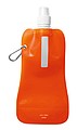 Foldable water bottle, transparent orange