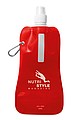 Foldable water bottle, transparent red