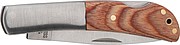 Folding knife with wooden handle