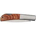 Folding knife with wooden handle