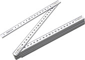 Folding ruler, 2m.White