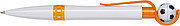 Football ballpen, blue ink. Orange