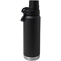 Fortis 700 ml RCS recycled stainless steel copper vacuum insulated water bottle (carbonated safe), solid black