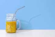 Four stainless steel straws
