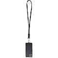 Franz recycled plastic smartphone lanyard with built-in data sync and 65W fast charge 5-in-1 cable, solid black