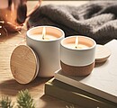 Fresh linen fragranced plant based wax candle