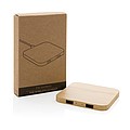 FSC® bamboo 10W wireless charger with USB