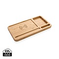 FSC® Bamboo desk organiser 10W wireless charger