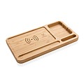 FSC® Bamboo desk organiser 10W wireless charger