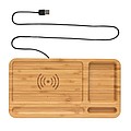 FSC® Bamboo desk organiser 10W wireless charger