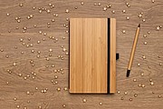 FSC® bamboo notebook and infinity pencil set