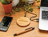 FSC® certified bamboo 5W round wireless charger