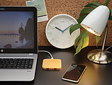 FSC® certified bamboo 5W wireless charger with USB