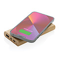 FSC®certified bamboo 8.000 mAh 5W wireless powerbank